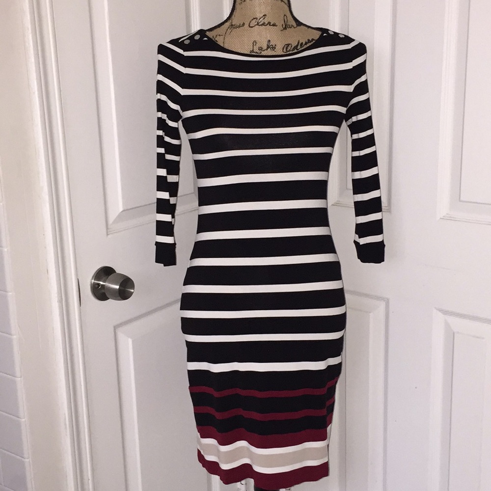 WHBM Striped Dress - Picture 1 of 7